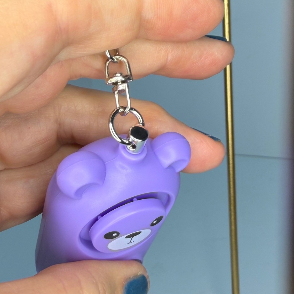 Personal Alarm Flashlight 130dB Rechargeable Looks Like Ordinary Bag Charm - Picture 15 of 16